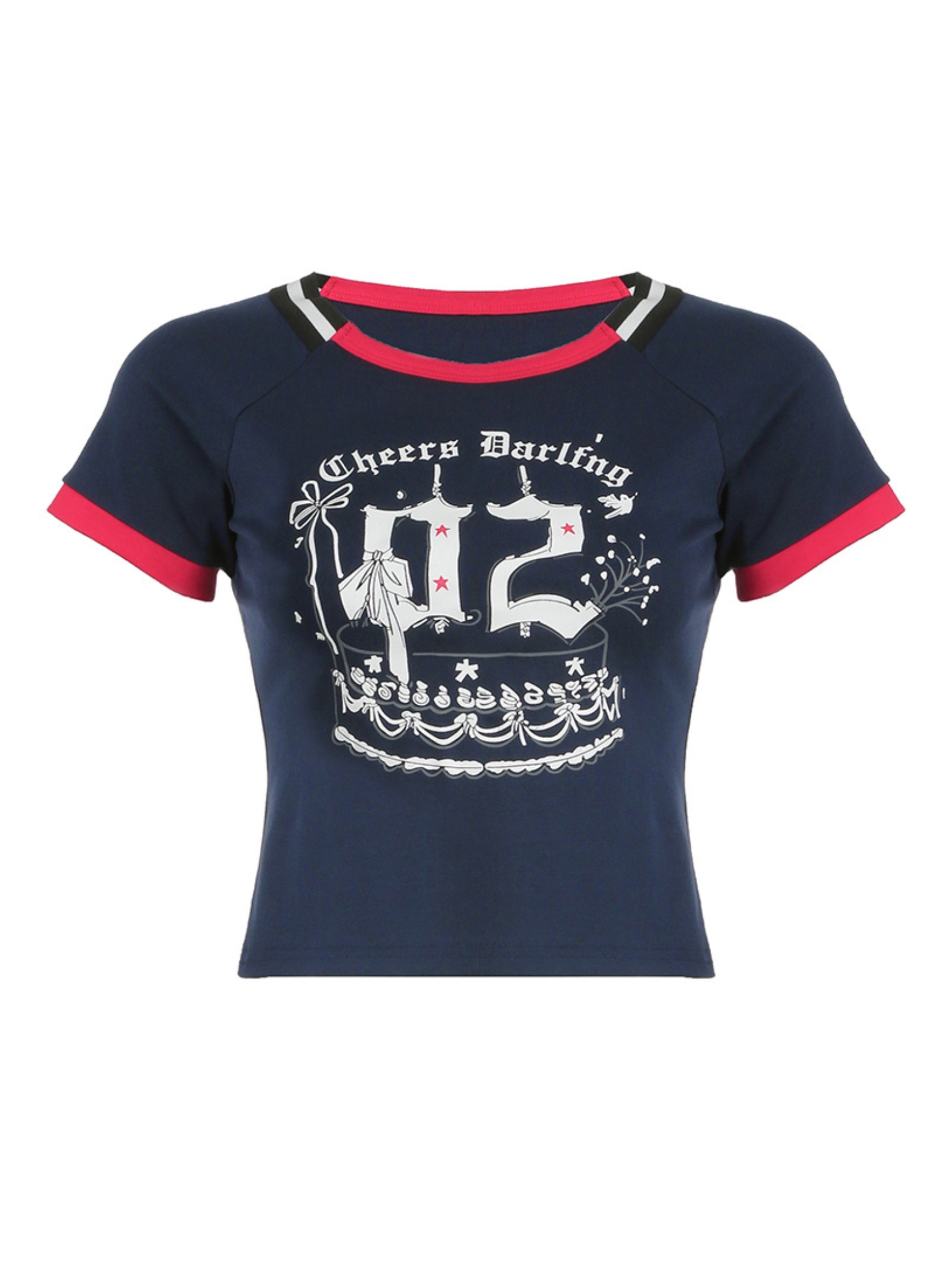 Tyana Letter Print Crop T-Shirt