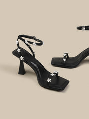 Alexia Rhinestone Floral Heels