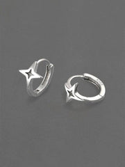 Hollow Out Star Hoop Earrings