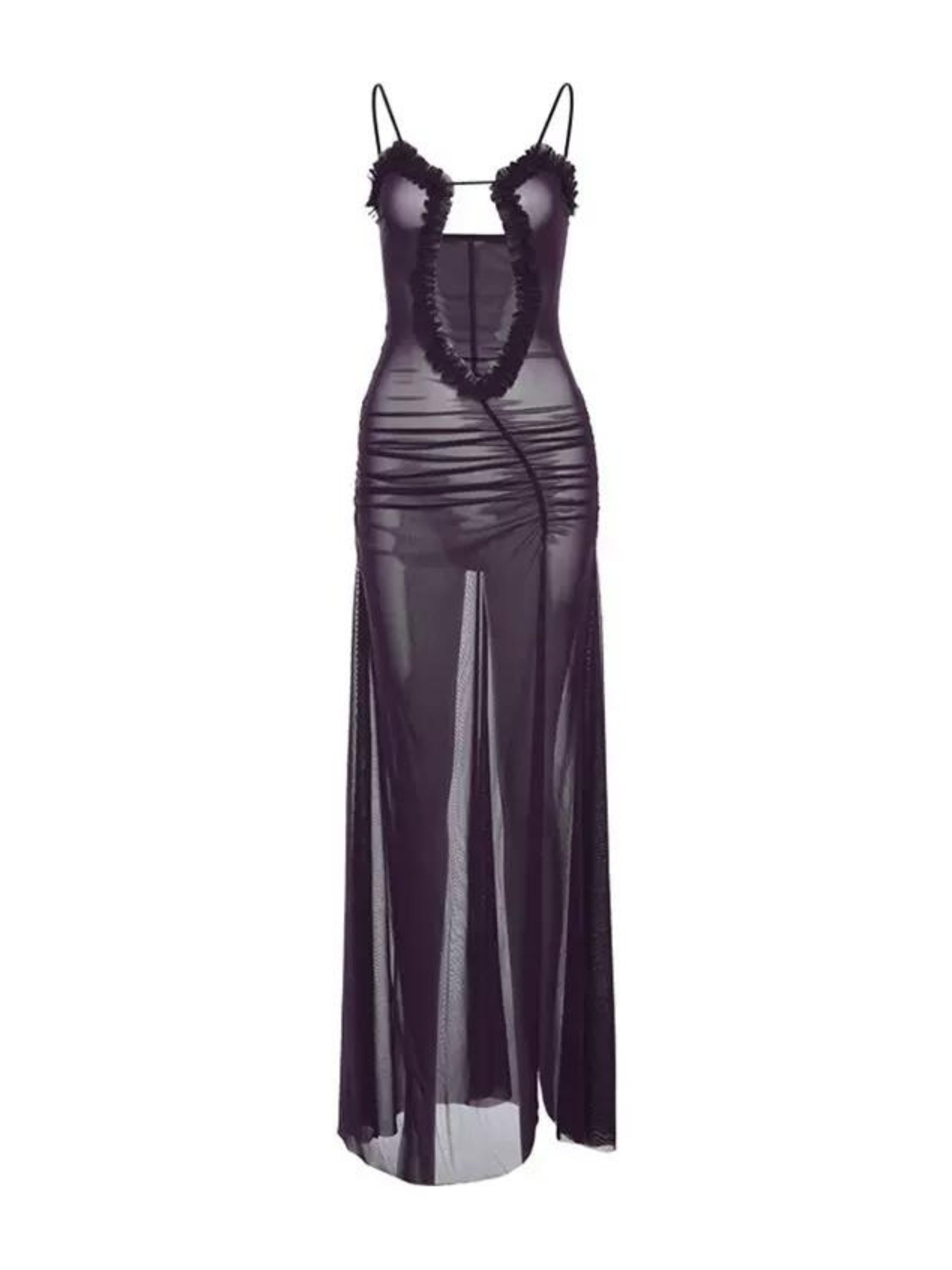 Althea See-Through Mesh Maxi Dress