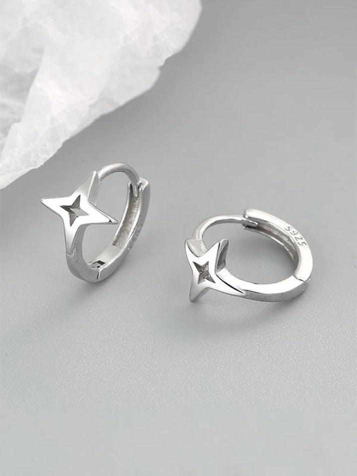 Hollow Out Star Hoop Earrings - HouseofHalley