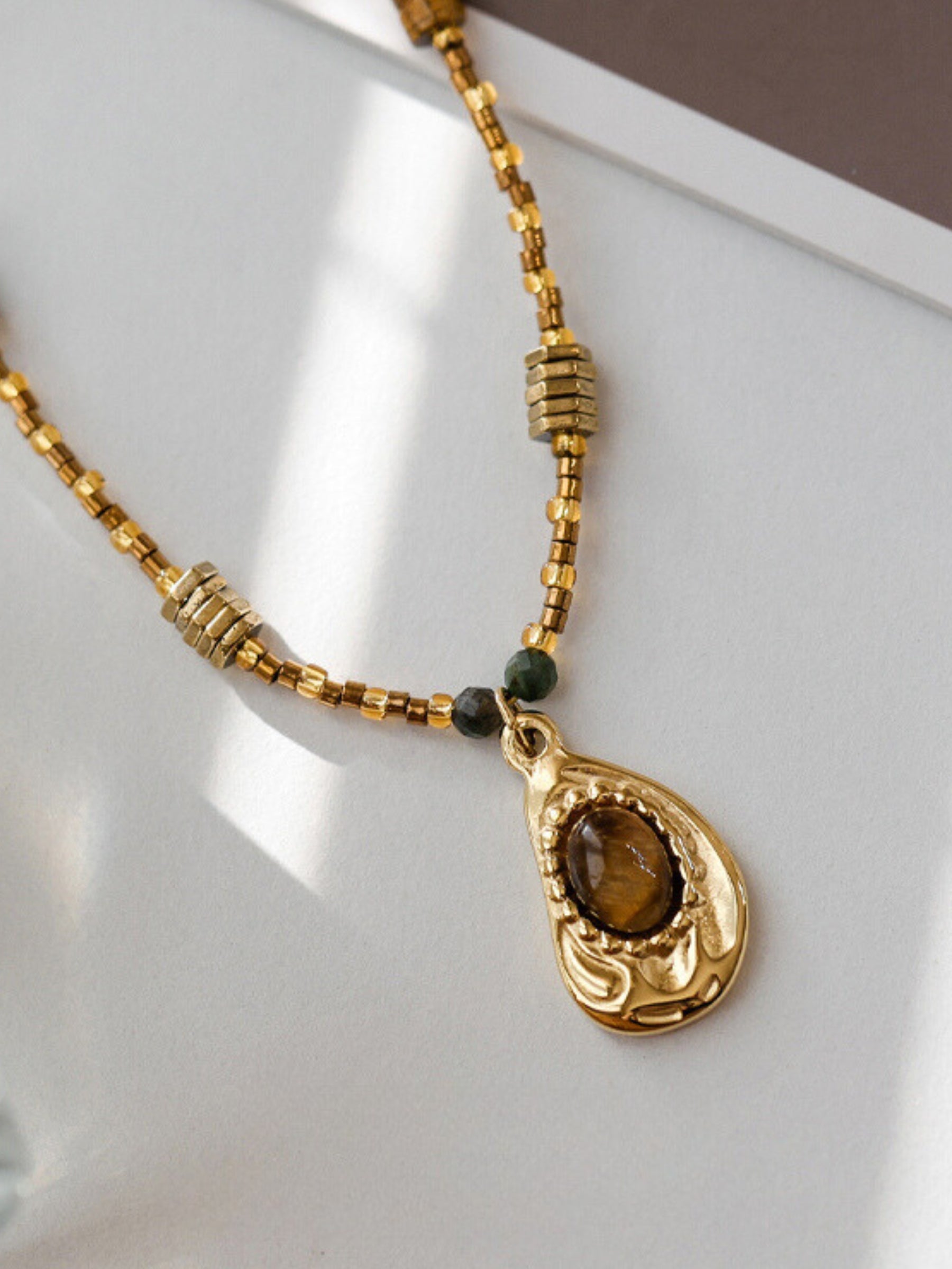 Magaly Tiger Eye Retro Necklace