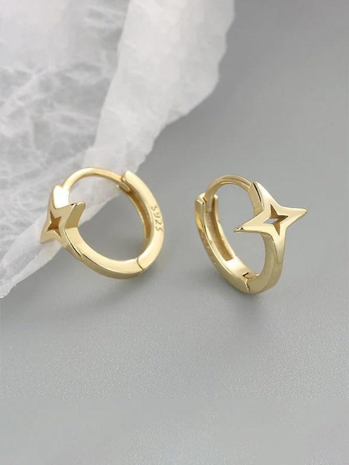 Hollow Out Star Hoop Earrings - HouseofHalley