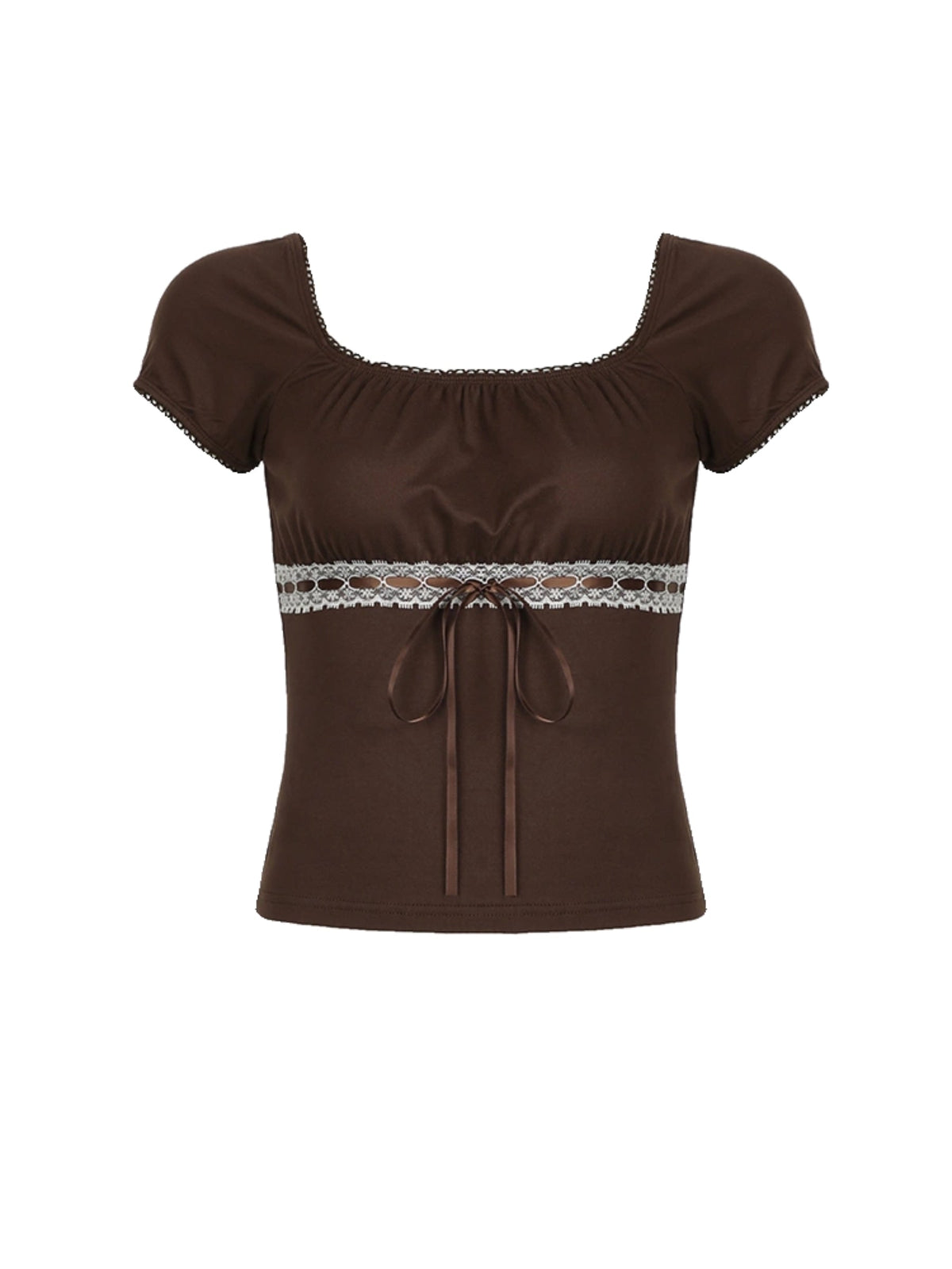 Ericka Lace-Up Short Sleeve Top