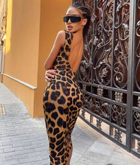 Kelley Leopard Midi Dress