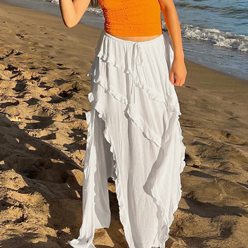 Fatma Ruffle Maxi Skirt