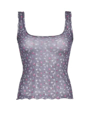 Nil Floral Print Mesh Tank Top