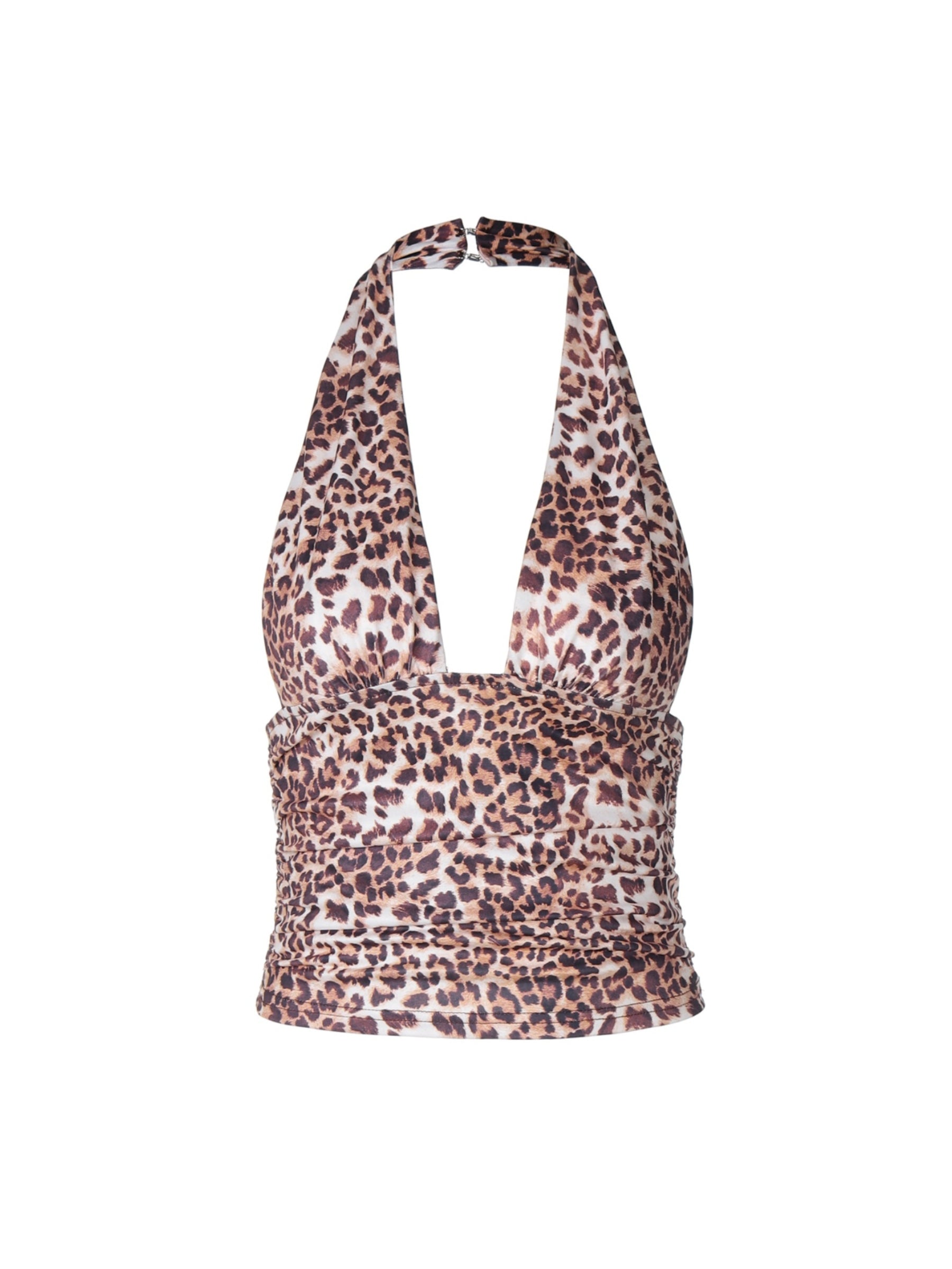 Lea Leopard Print Halter Top