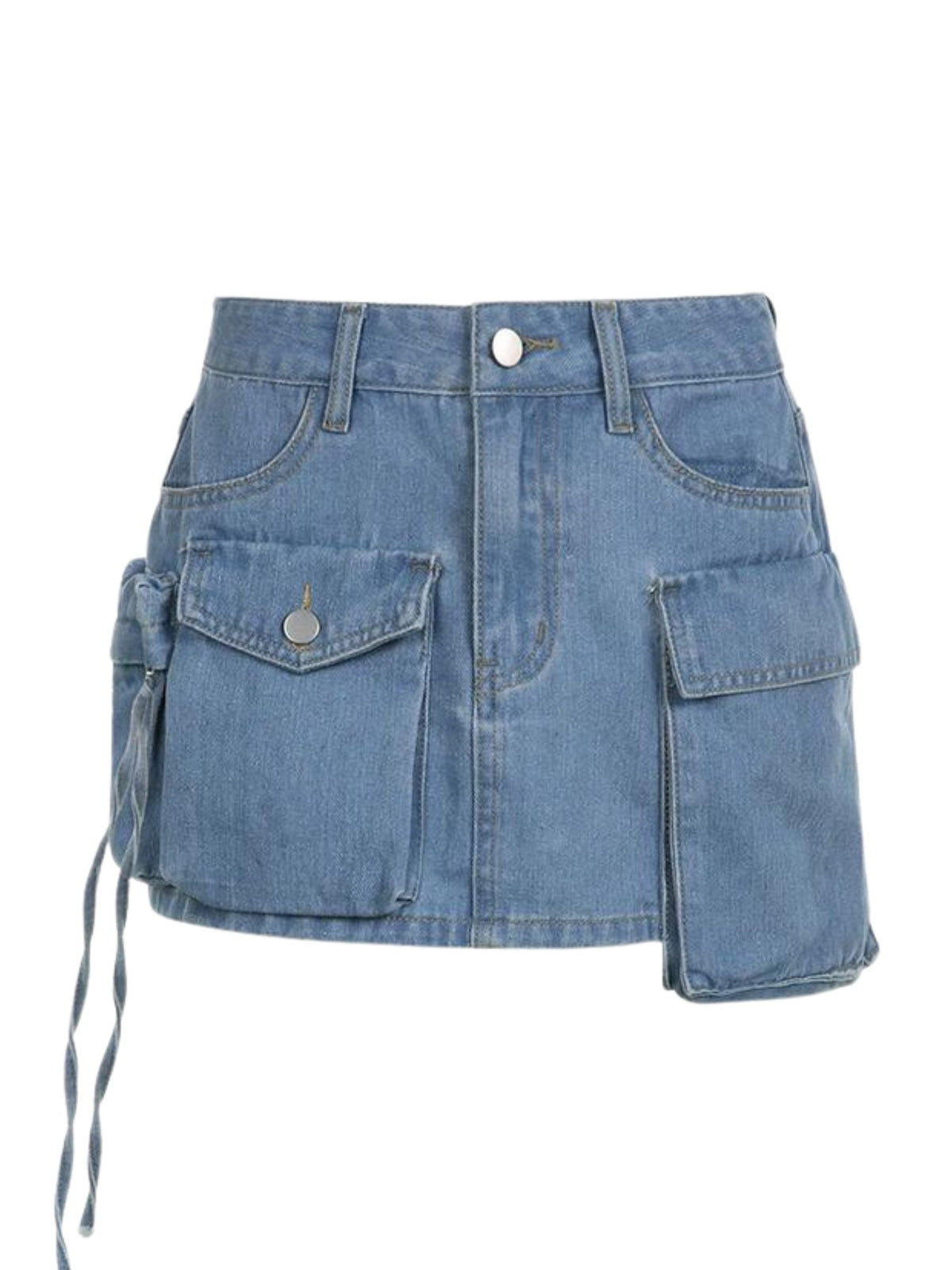 Liza Denim Mini Cargo Skirt