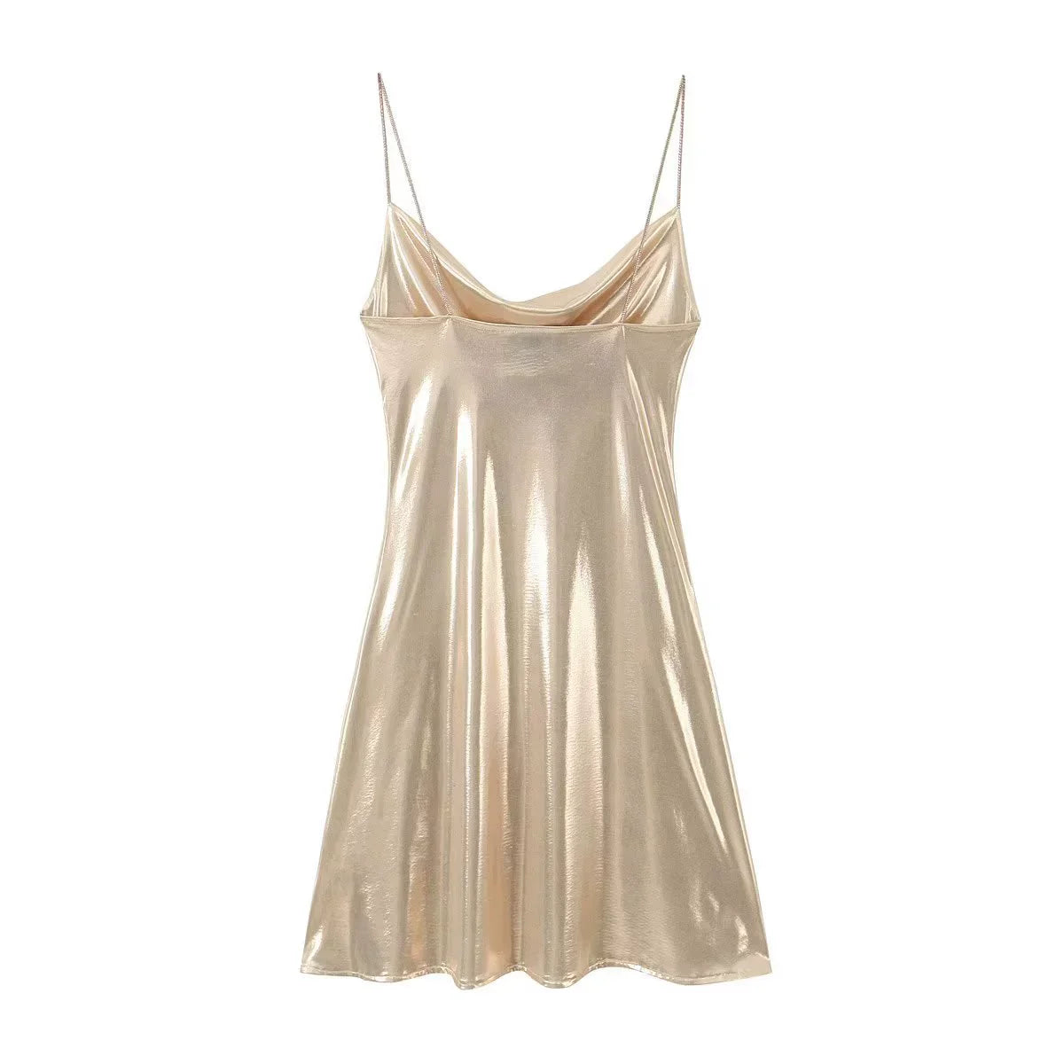 Wesleigh Metallic Slip Mini Dress