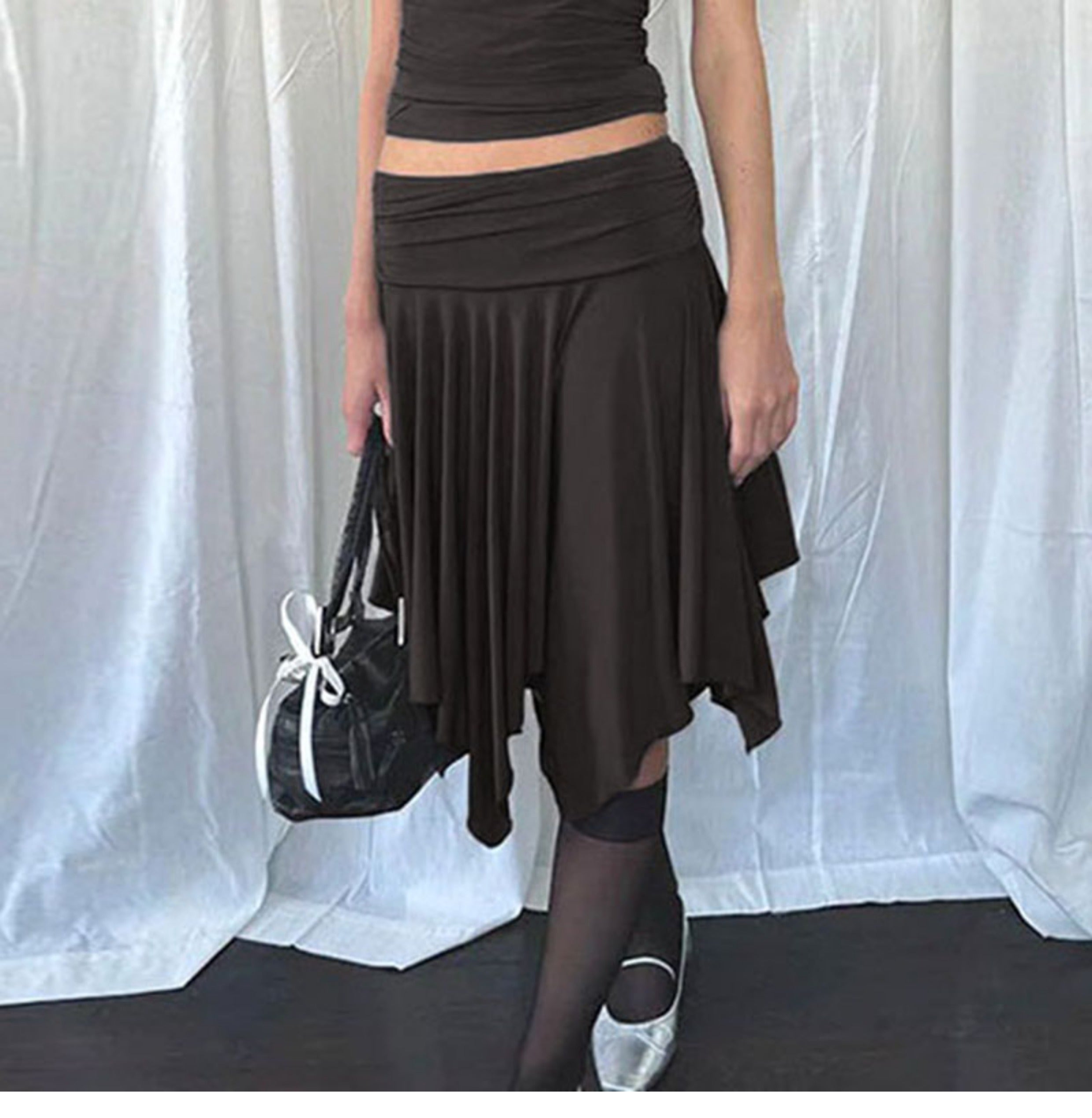 Mia Asymmetric Midi Skirt