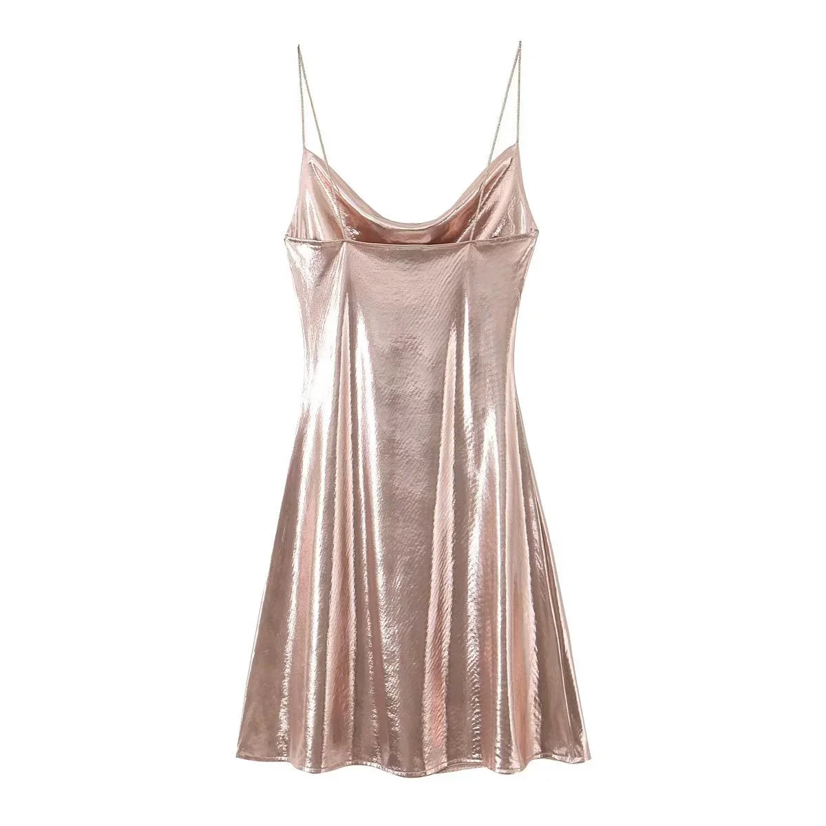 Wesleigh Metallic Slip Mini Dress