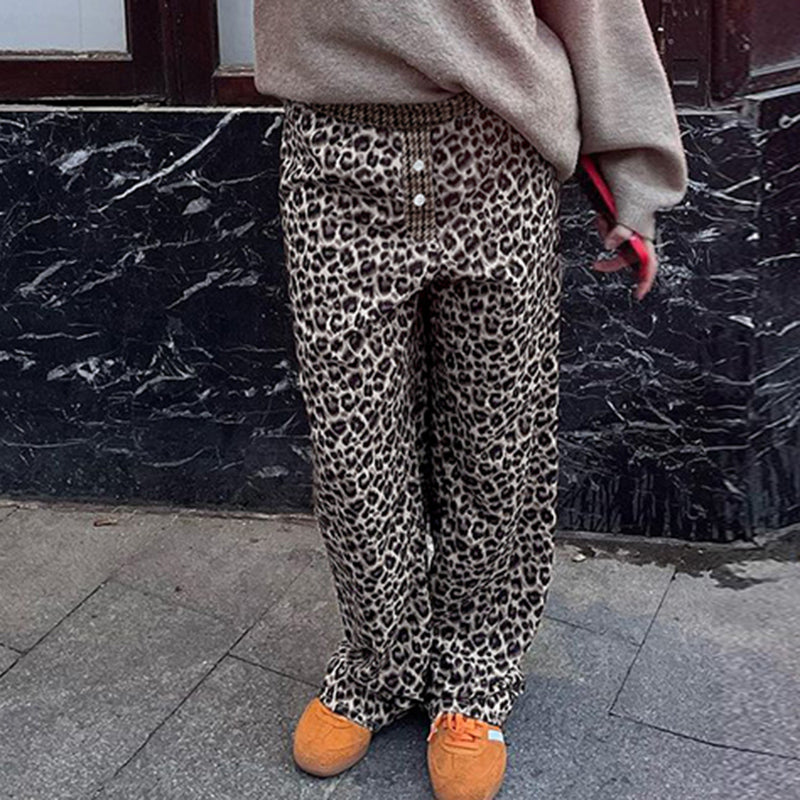 Adanna Loose Leopard Pants