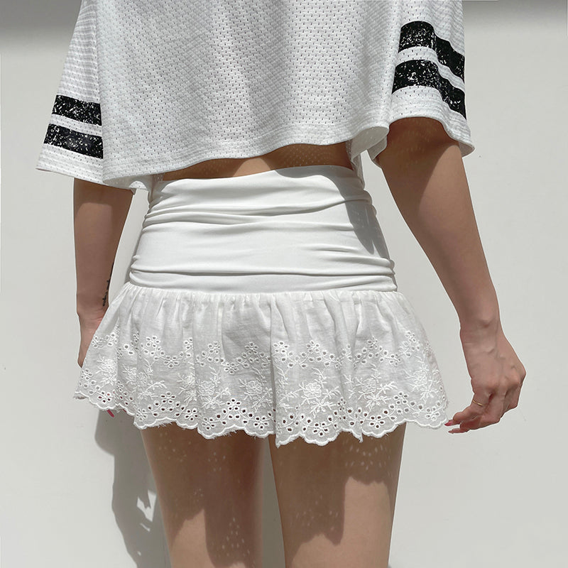 Rubi Lace Mini Shorts Skirt