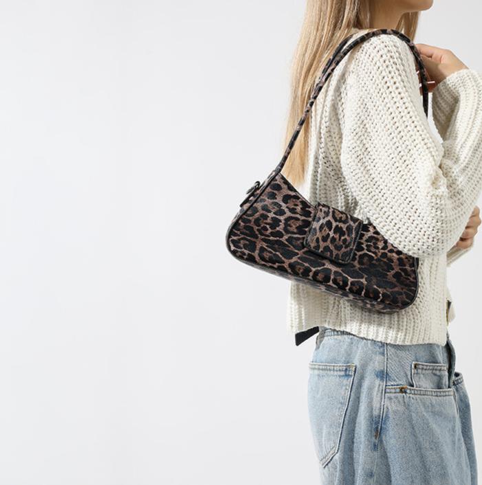 Mayar Leopard Print Shoulder Bag