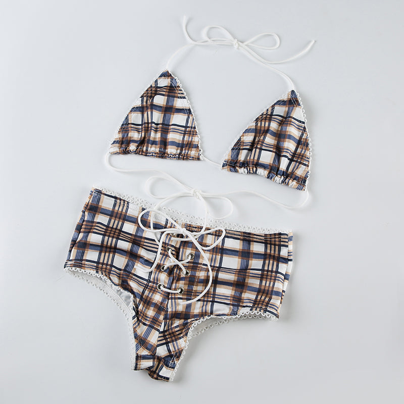 Kaela Plaid Bikini Set