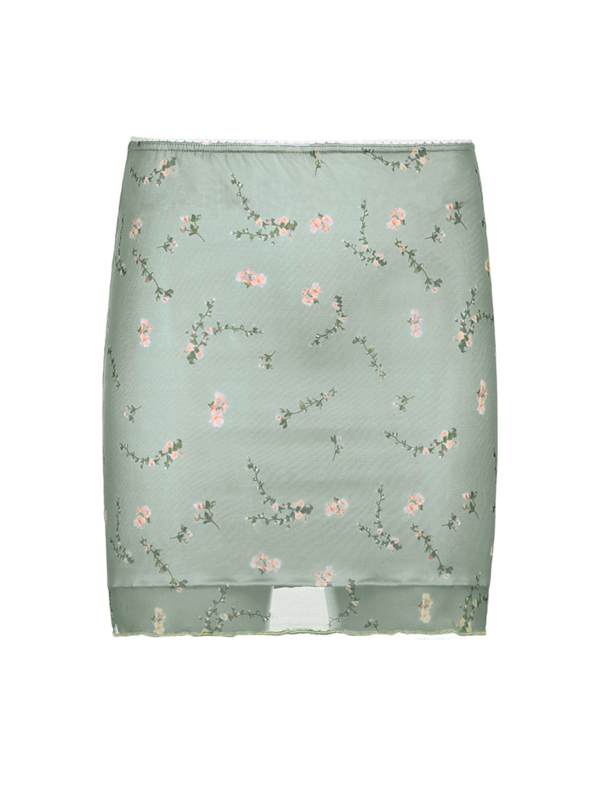 Loya Floral Mesh Mini Skirt