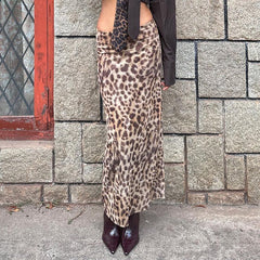 Arleny Leopard Maxi Skirt