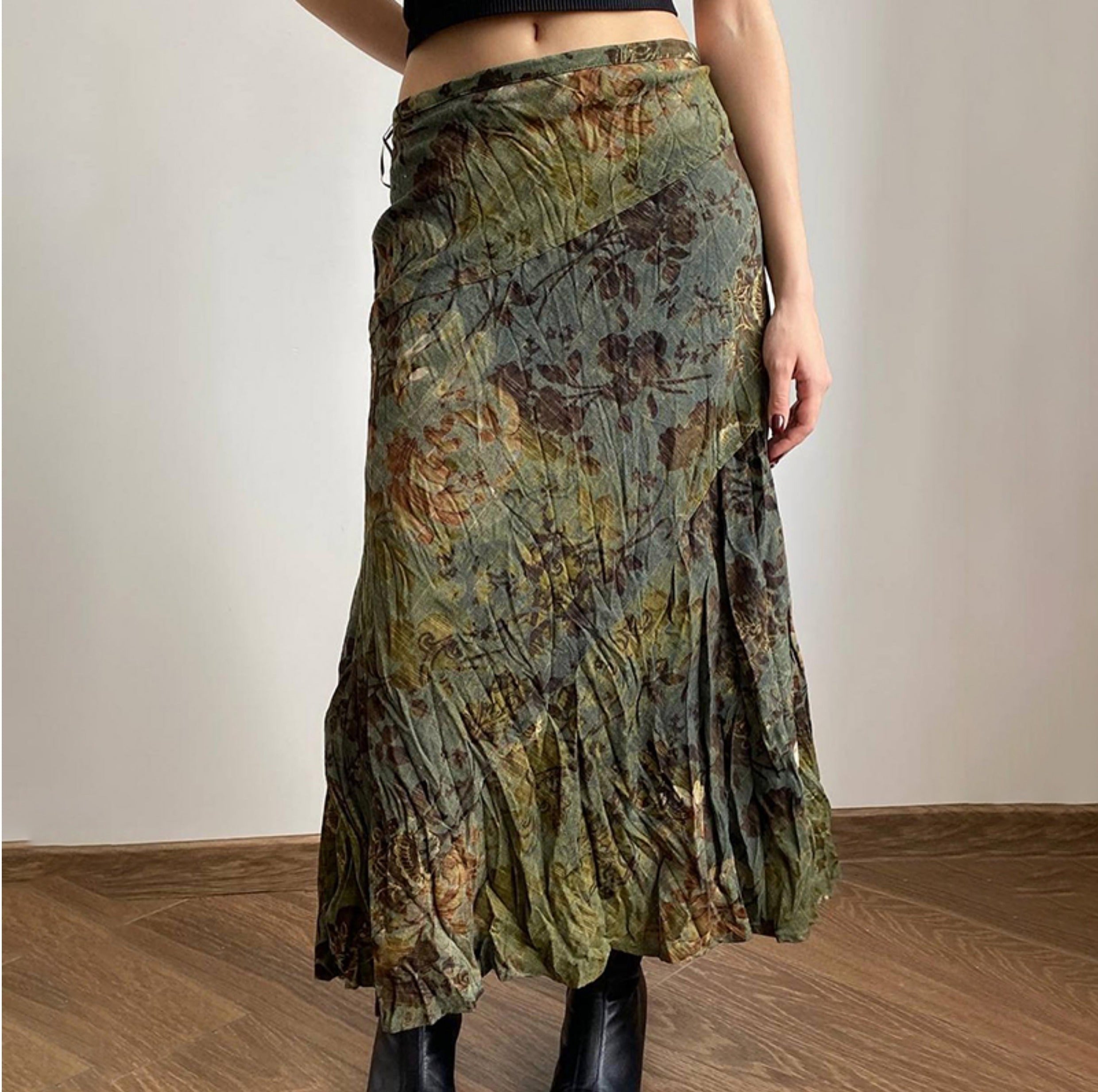 Lena Bohem Floral Maxi Skirt