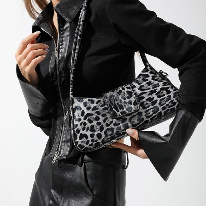 Mayar Leopard Print Shoulder Bag