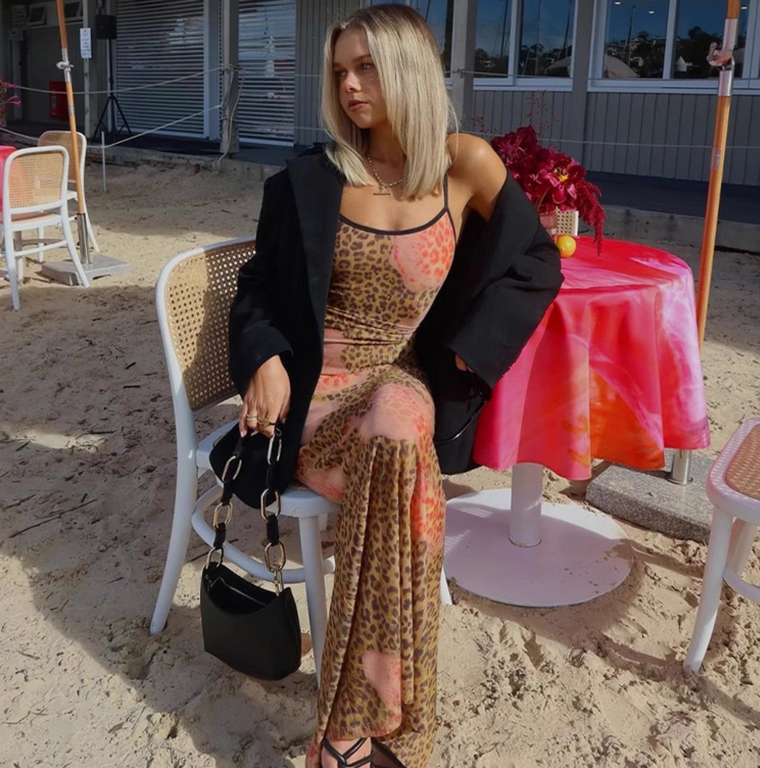 Shreya Leopard Print Maxi Dress