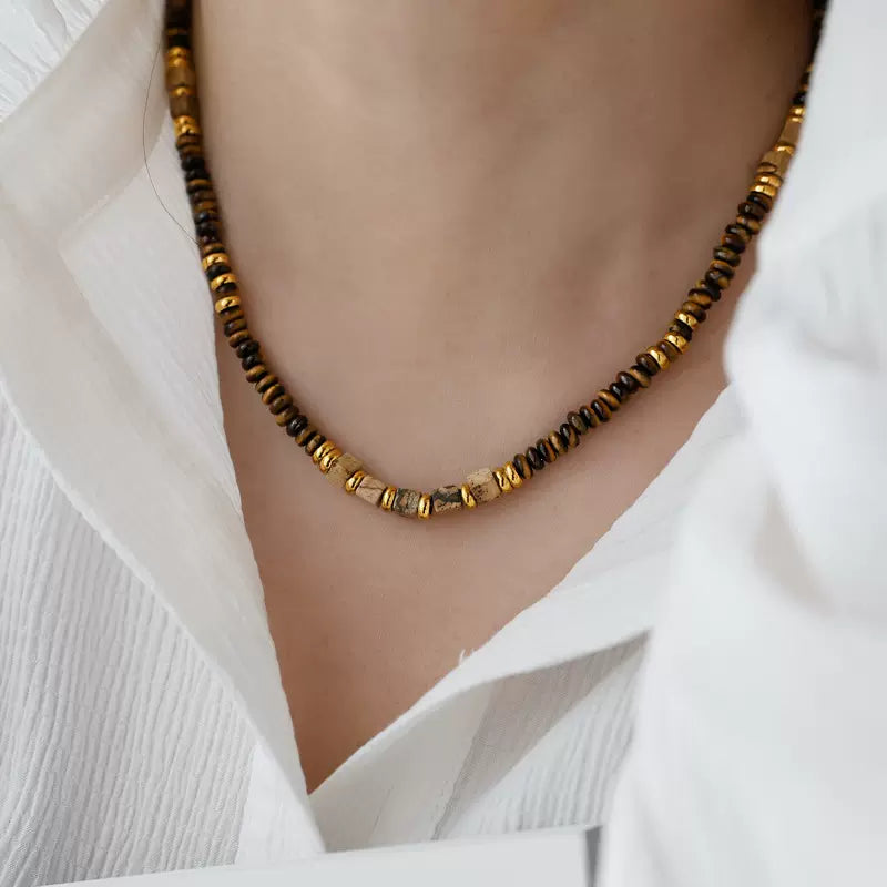 Magaly Tiger Eye Retro Necklace