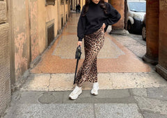 Ilia Leopard Print Maxi Skirt