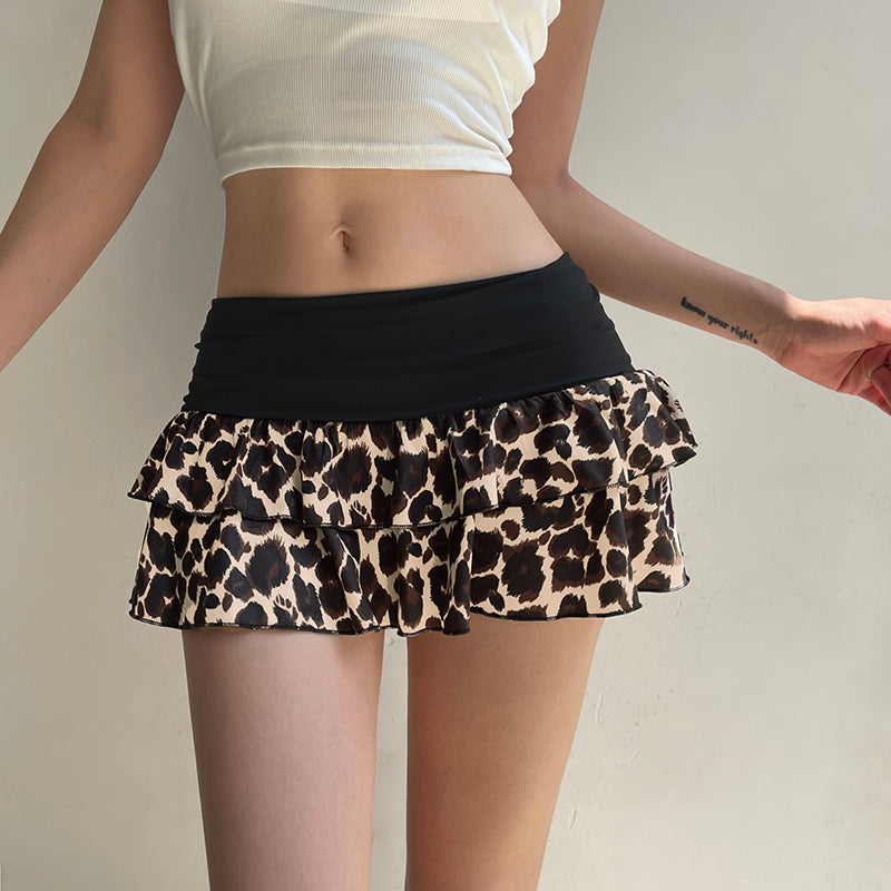 Bella Leopard Mini Skirt