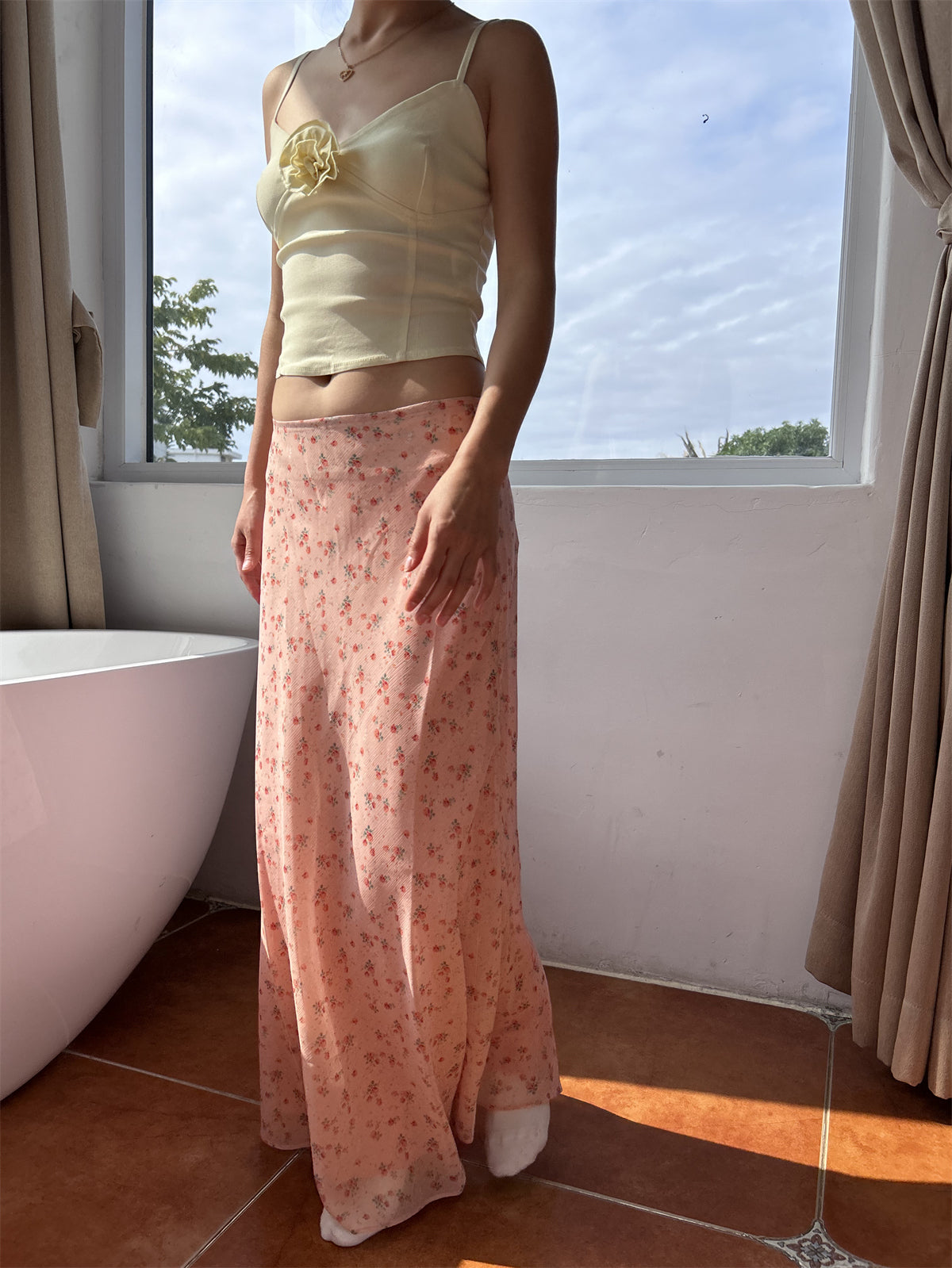 Sapphira Floral Maxi Skirt