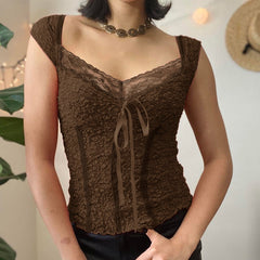 Naliah Short Sleeve Lace Top