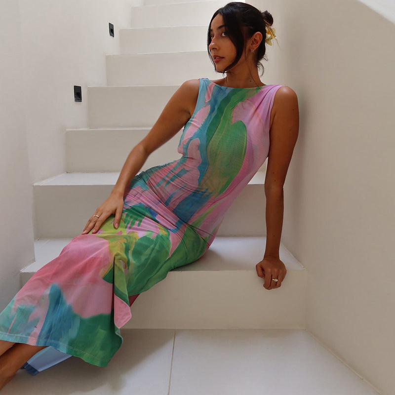 Metztli Printed Maxi Dress