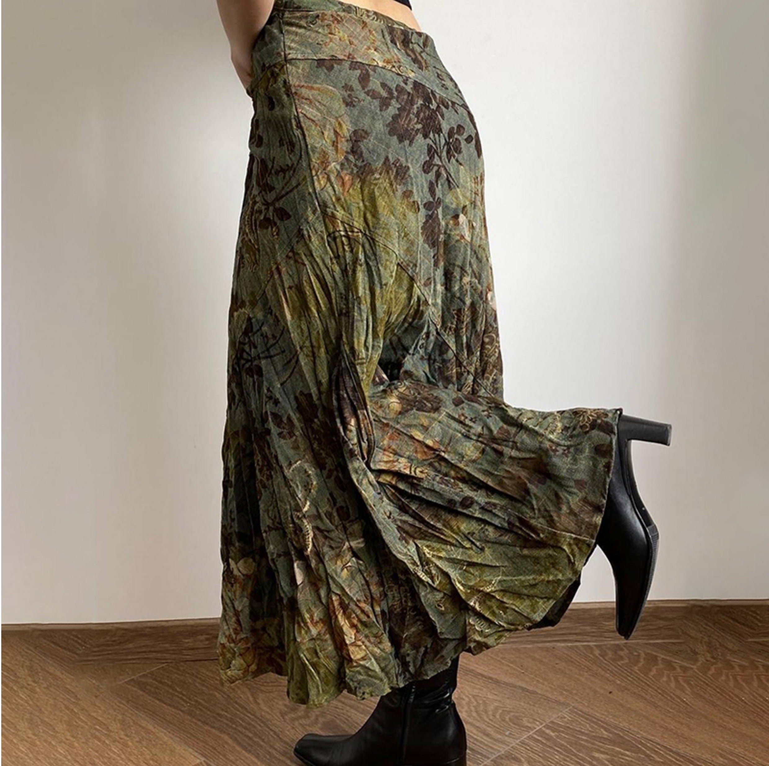 Lena Bohem Floral Maxi Skirt