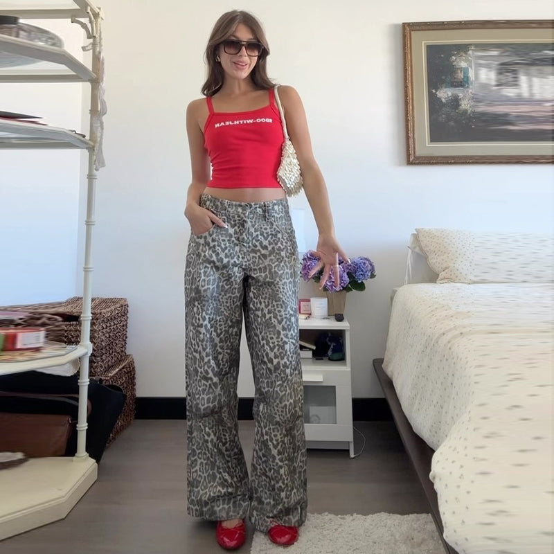 Marin Loose Fit Leopard Pants