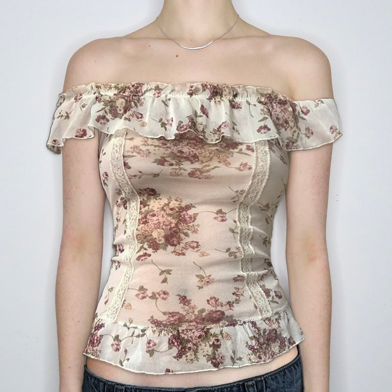 Kelsey Mesh Floral Top