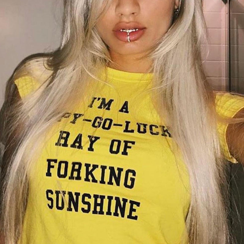 Sunshine Letter Print T-Shirt