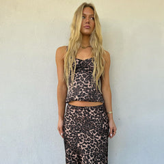 Briah Leopard Skirt Set