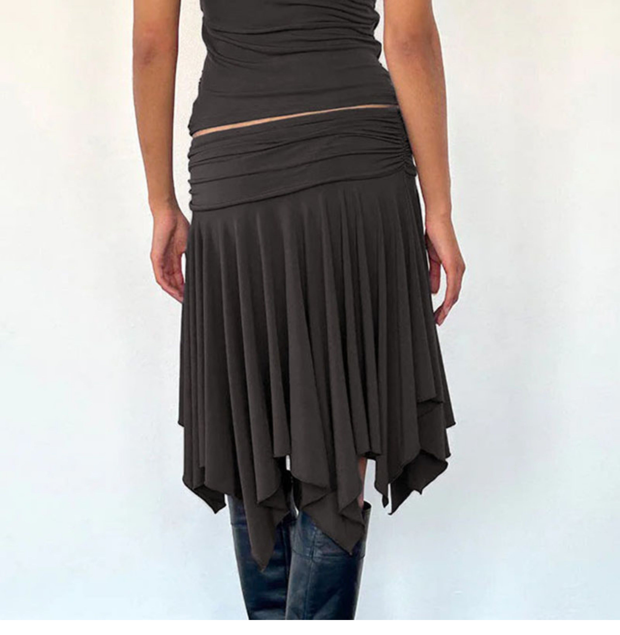 Mia Asymmetric Midi Skirt