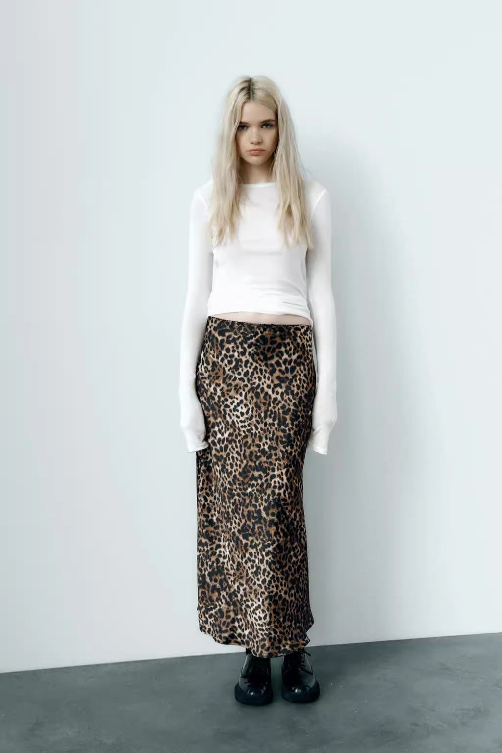 Ikhlas Leopard Print Maxi Skirt