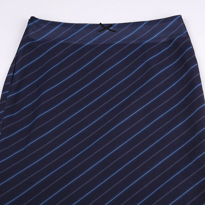 Anaika Striped Midi Skirt