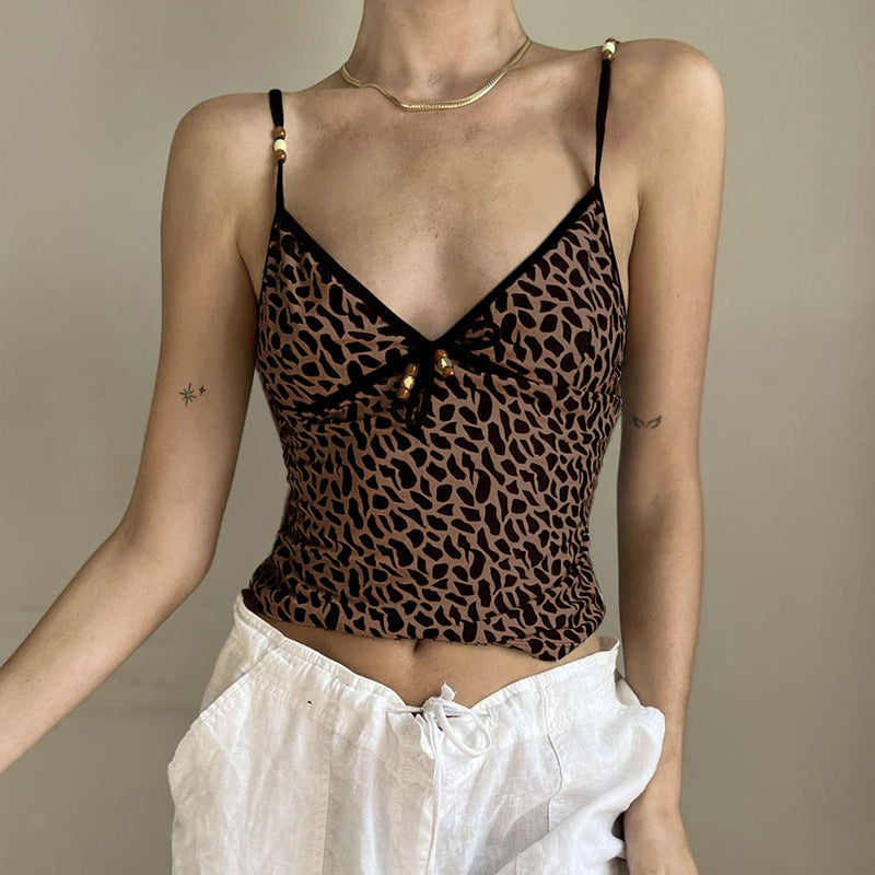 Arya V-Neck Leopard Print Tank Top