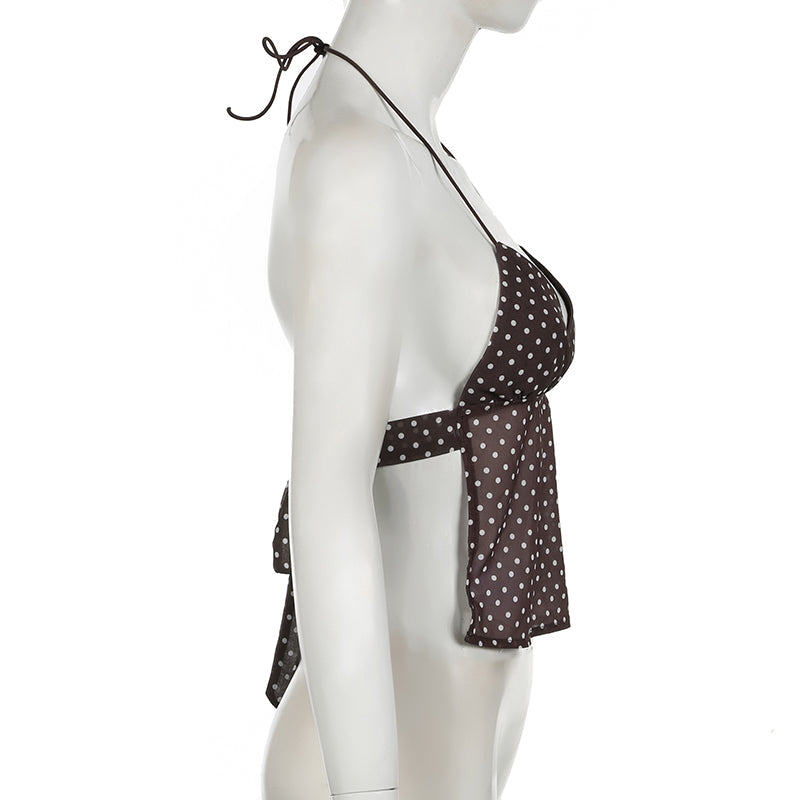 Willa Polka-Dot Backless Top