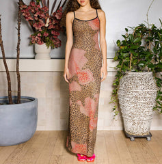 Shreya Leopard Print Maxi Dress