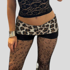 Leopard Print Low Waist Short & Top