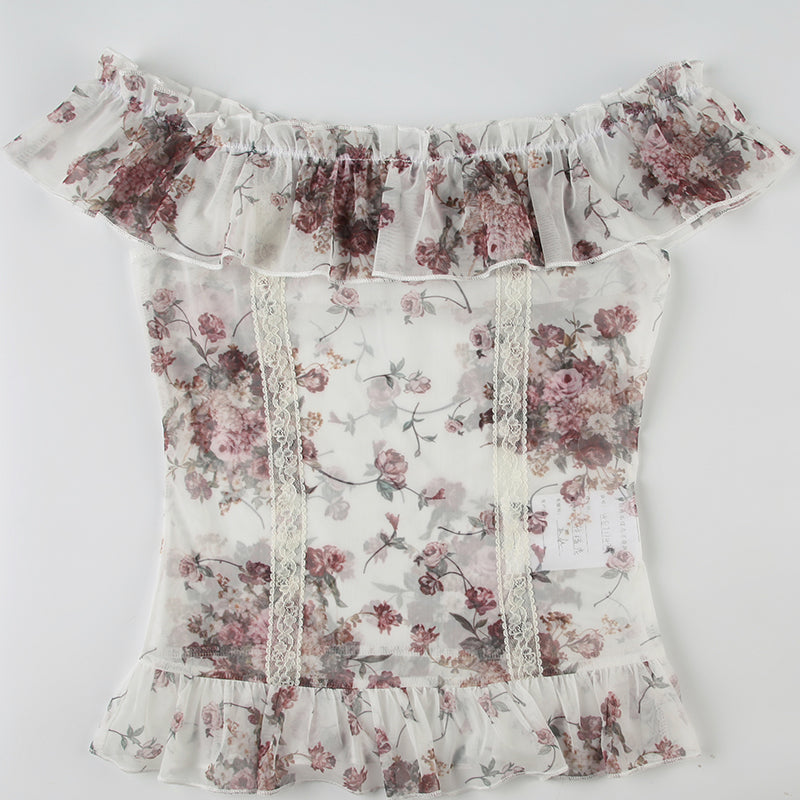 Kelsey Mesh Floral Top