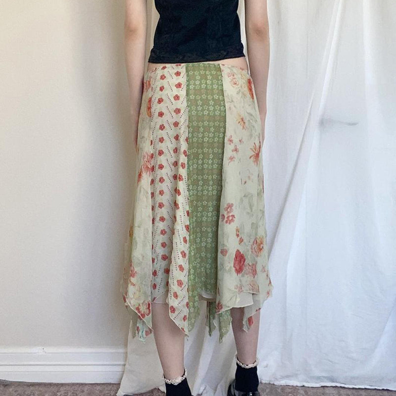 Dariana Patchwork Midi Skirt