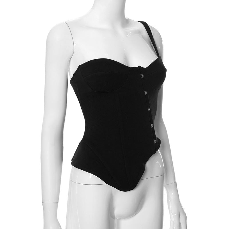 Thalassa Asymmetric Corset Top