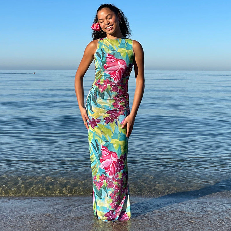 Syncere Printed Maxi Dress