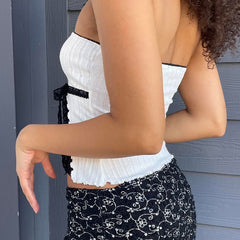 Moon Strapless Tube Top