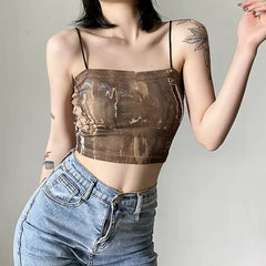 Kiah Printed Crop Top