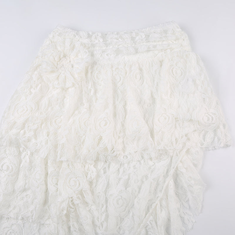 Renee Asymmetric Lace Skirt